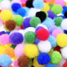 10cm Assorted Pom Poms for DIY Creative Crafts Decorations (Mixed Color), 1200pcs Pack   